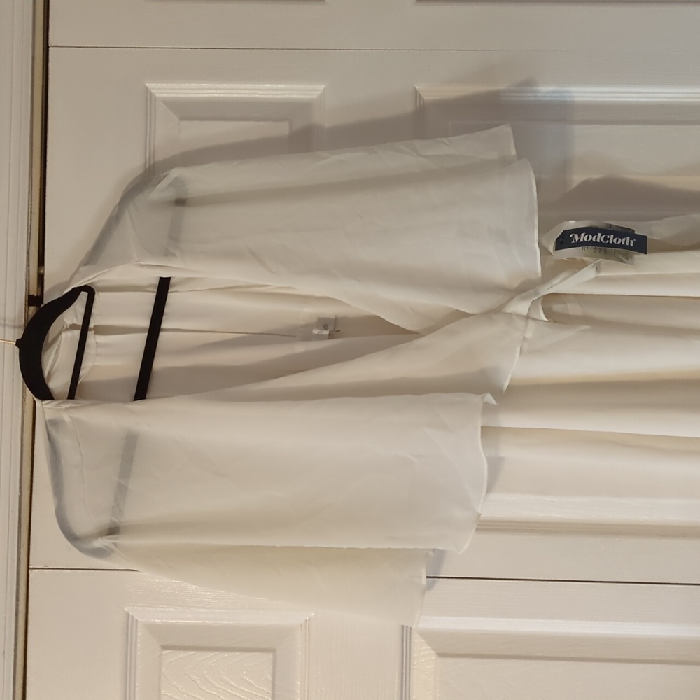 Modcloth Cream Women's Wrap Wedding Dress